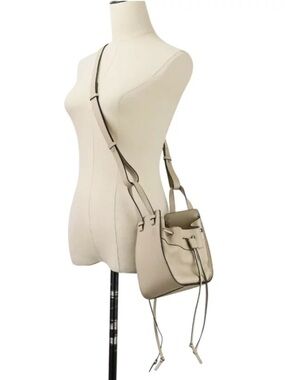 Loewe Hammock Drawstring Crossbody in Beige-Taupe
